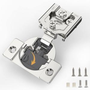 Furniware 30 Pack 3/4 Inch Overlay Soft Close Hinges for Face Frame Cabinet, Speed Control 4D Adjustment, Stainless Steel Kitchen Cabinet Hardware, 105 Open Concealed Self Closing Hinges
