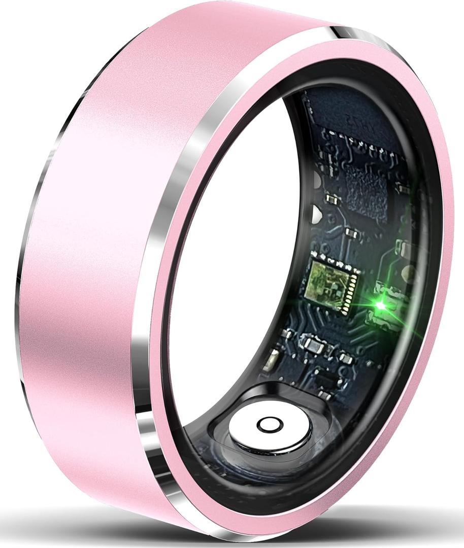  Smart Rings for Women Ladies Smart Ring Health Ring Blood Oxygen Blood Pressure HR Heart Rate Monitor Fitness Tracker Sleep Step Counter Waterproof Compatible with ios Android Phones Size 10