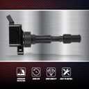 RANSOTO UF816 Ignition Coil Pack & Double Iridium Spark Plug Compatible with 2016-2021 Hyundai Elantra Kona Sonata Veloster Kia Forte Optima Soul 2.0L Replaces 93175 Set of 4