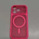 TOCOL for Phone 17 Pro Case, Full Camera Protection, Built-in Magnetic Ring, Compatible with Magsafe Charger, Drop Protection, Translucent Matte Phone Case for Phone 17 Pro 6.3 inch (Hot Pink)