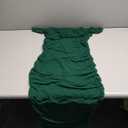 PRETTYGARDEN Women's Summer Off The Shoulder Ruched Bodycon Dresses Sleeveless Fitted Party Club Midi Dress (Medium, Dark Green)