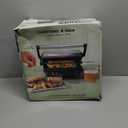 Chefman Panini Press Grill and Gourmet Sandwich Maker Non-Stick Coated Plates, Opens 180 Degrees to Fit Any Type or Size of Food, Stainless Steel Surface and Removable Drip Tray, 4 Slice, Black