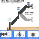 Suptek Ultrawide Monitor Arm Mount for 17 to 49 Inch Heavy Duty Curved Screen,Holds 46.2 lbs,Adjustable Gas Spring Monitor Arm Desk Mount Stand,75/100mm Vesa Mount,Black
