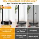 Set of 2 Industrial Table Lamps with USB C+A Ports and Outlet, Fully Stepless Dimmable Bedside Lamps for Bedrooms, Nightstand Desk Lamp with Glass Shade for Reading Living Room Office (Bulbs Included)