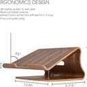 SAMDI Laptop Stand Wood, Wooden Cooling Computer Holder, Notebooks Desktop Mount for MacBook Air, Pro 13 15, iPad Pro 12.9, Dell XPS, Surface, Chromebook 11 to 17 (Walnut)