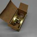 HOMOTEK 1 Pack Privacy Sliding Door Lock with Pull - Replace Old Or Damaged Pocket Door Locks Hardware Quickly and Easily, 2-3/4x2-1/2, for 1-3/8 Thickness Door,Brushed Brass