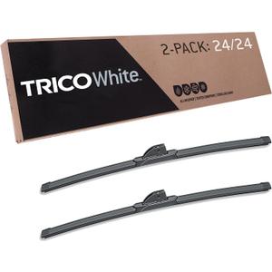 TRICO White 24" + 24" Extreme Weather Premium Winter Automotive Replacement Windshield Wiper Blades (Set of 2), Passenger and Driver Side All-Weather Beam Wiper Blades for Select Vehicle Models (24" + 24" Pair Pack)