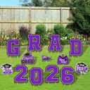 2 x Purple Themed Graduation Decorations 2026- Graduation Yard Signs Class of 2026,Congratulate Graduation yard signs - Graduation Party Supplies for High School & Graduation Party Decorations