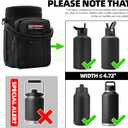 NATURE PIONEOR Water Bottle Holder with Adjustable Strap - 26/32/36/40/46/64oz Insulated Water Bottle Sling Carrier with Paracord Handle & 2 Pockets, Outdoor Sports, Hiking, Camping, Gym