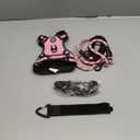 NESTROAD No Pull Dog Harness,Adjustable Oxford Dog Vest Harness with Leash,Reflective No-Choke Pet Harness with Easy Control Soft Handle for Small Dogs(Small,Pink) (Sneck 11-15" chest 15-21")