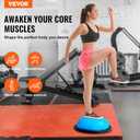 VEVOR 23-inch Half Exercise Ball Trainer, 660 lbs Capacity Balance Ball, Includes Resistance Bands and Pump, Ideal for Full Body Workouts, Yoga, and Strength Training at Home Gym, Blue2