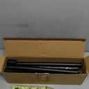 Creatyi 1 Inch Heavy Duty Double Curtain Rods 32 to 129 Inch Adjustable Double Curtain Rods for Windows for Bedroom Living Room Kitchen Study Office (Black)