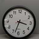 Bernhard Products Black Wall Clock Silent Non Ticking - XL 18 Inch Quality Quartz Battery Operated Round Easy to Read Home/Office/Classroom/School Clock