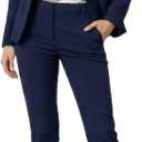 Marycrafts Women's Blazer Pant Suits Set Business Professional Workwear Suit (12, Navy Blue)