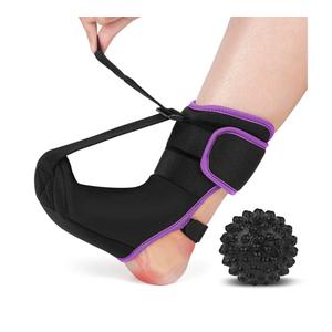 Plantar Fasciitis Night Splint Sock with Massage Ball for Tension Relief, Alleviate Pain from Plantar Fasciitis, Arch Pain, Heel Spur, Foot-drop and Achilles Tendonitis, Soft and Comfortable Foot Brace for Men and Women, Medium-Purple