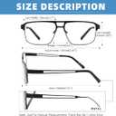 Blue Light Blocking Aviator Reading Glasses Men Cool Lightweight Metal Computer Readers Sunglasses Spring Hinge 3 Pack