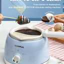 LUSHYUM Chocolate Melting Pot Candy Melts Melter with 2 Insert Pots and Spatula, 4 Cups Capacity Warmer Machine, Ideal Dipping Tool Kitchen Supplies for Making Cake Pop Covered Strawberries Fondue