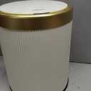 Pukomc Bathroom Trash Can with Lid3.5 Gallon Motion Sensor Waterproof Touchless Garbage Can, Smart Plastic Trash Bins Suitable for Kitchen, Bathroom, Bedroom, Living Room, Office Beige