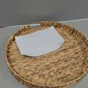 Sintuff Round Large Woven Serving Tray with Handles, Water Hyacinth Wicker Serving Tray for Farmhouse Decorative Oversized Coffee Table Trays Living Room Kitchen Counter Breakfast, Size: 19.7"