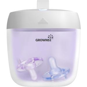GROWNSY Pacifier Sanitizer Portable, UV Light Sanitizer on The Go for Baby, USB Charging Sanitizer Case, Mini Pacifier Sanitizer 99.99% Cleaned in 59 Seconds (White)