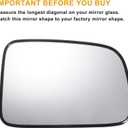 X AUTOHAUX Pair Car Rearview Left Right Side Mirror Glass Replacement W/Backing Plate Heated White Glass for Honda CR-V CRV 2002-2006