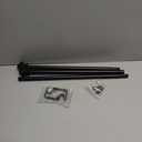 Splicing Curtain Rods for Windows 30-46 Inch, 5/8" Diameter Black Curtain Rods 2 pack for Bedroom, Living Room, Outdoor