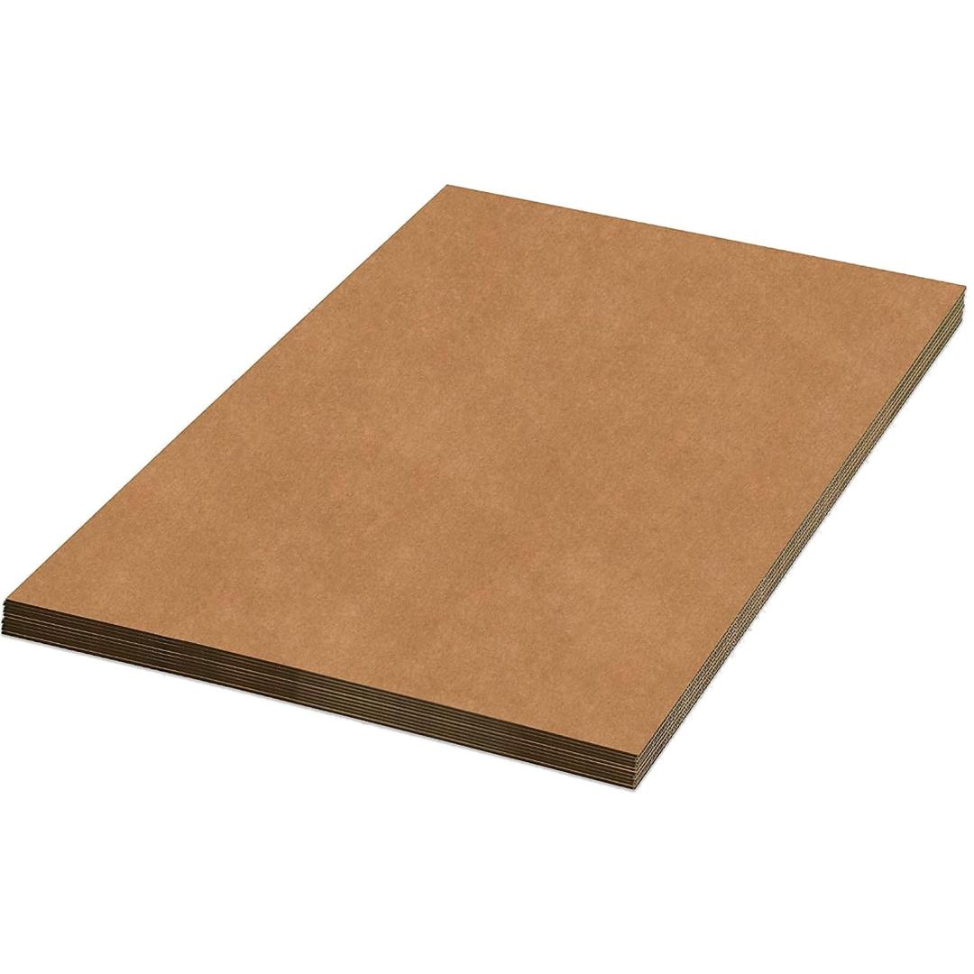 Box USA Corrugated Cardboard Sheets 36" x 48" (5 Pack) Large Card Board for Layer Separation Packaging Mailing Shipping Packing, and Protecting Products from Forklift Damage - 5 Pack