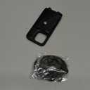 LUCKYCOIN for iPhone 14 Pro, Crossbody Wallet Phone Case with Expandable Card Holder, Premium Full Grain Leather Phone Purse with Adjustable Strap, Hands-Free Wallet Cover for Woman - Retro Black