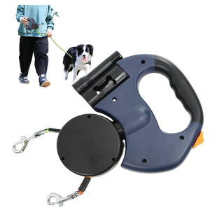 Double Rotatable Dog Lead - PET Retractable Lead | Multiple Design 360° 360° Tangle Reflective Safety Cable for Night Walks, Jogging and Camping incl