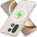 MSOTES for OnePlus 15 Case Compatible with MagSafe, Built-in 3000 Gauss Ultra Strong Magnetic, TPU Airbag Bumper & Anti-Yellowing Hard PC Back Slim Thin Phone Cover for One Plus 15 (Clear)