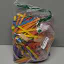 WISYOK 1000 Pcs Colored Popsicle Sticks for Crafts, 4.5 Inch Colored Wooden Craft Sticks, Ice Cream Sticks, Rainbow Popsicle Sticks, Great for DIY Craft Creative Designs and Children Education
