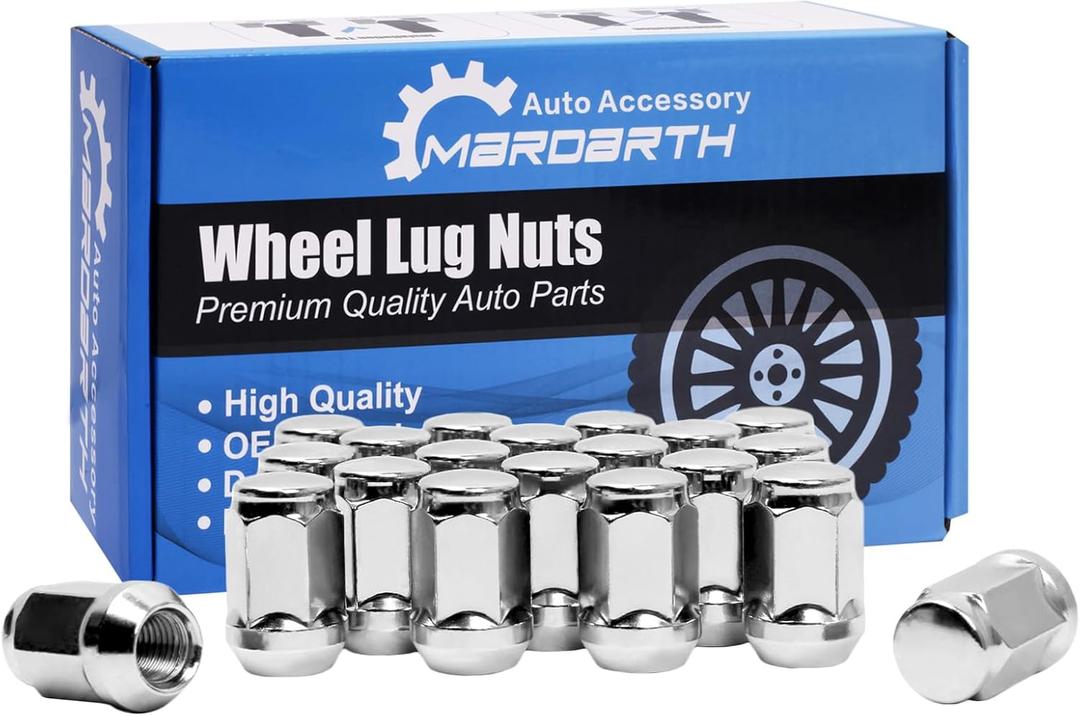 Set of 20, 7/16-20 Lug Nut 3/4'' Hex 1.38" Length Conical Seat Compatible with Corvette Camaro Chevelle SS Pontiac Olds Aftermarket Wheels