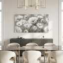 Flower Canvas Wall Art Decor, Floral Picture for Bedroom, 48x24 Inch