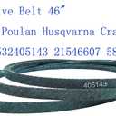 405143 Deck Drive Belt, for 46" AYP/Poulan/Husqvarna/Craftsman, Replaces 405143/532405143/ 21546607/584453101
