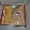 Skalamio 11.8" Blocking Boards for Crochet Projects with Storage, Blocking Board with 20 Pegs, Bamboo Granny Square Blocking Boards, Blocking Mats for Knitting, Crochet Blocking for Crocheters