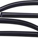 Lightronic Extra Durable Outside Mount Auto Vent Window Visor, Fits 2018-2024 Volkswagen Tiguan, UV Protection Rain Guard, Original Wind Deflector, No-Drill Easy Install, Dark Smoke, 4-Pcs