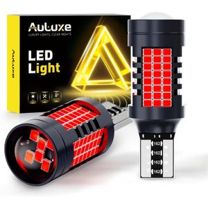 912 921 LED Red Color, 700% Brighter Than Halogen Bulb, CANBUS Error Free, 2016 102-SMD Chipsets, T15 906 922 W16W LED Bulb Third Brake Center High Mount Stop Lights, Pack of 2