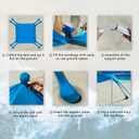 Beach Tent, UPF50+ Protection, 10 x 10ft Camping Sun Shelter with 8 Sandbags, Sand Shovel, Pegs, and Stability Poles-Ideal for Fishing, Backyard Fun & Picnics Shelters (Blue)