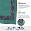 4 Moving Blankets, Double Extra Large Moving Blankets for Furniture, Professional Quilted Furniture Shipping and Storage Pads, 144" x 80", Green and Gray(4 Packs)