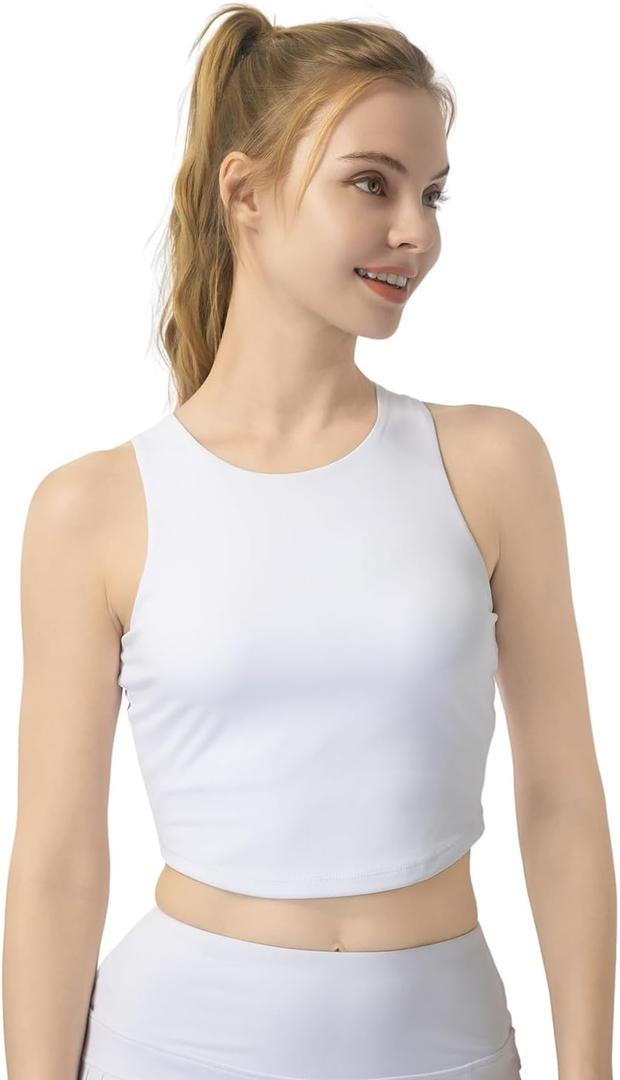 Womens Sports Bra Padded Crisscross Back Medium Support Sports Bras with Removable Cups for Workout Yoga (S)