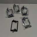 VCE Low Voltage Mounting Bracket Single Gang Wall Plate, Flush Low Voltage Box for Network, HDMI, Coaxial, Speaker, Telephone Cables, Black, 5 Pack