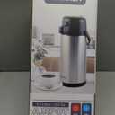 TOMAKEIT Airpot Coffee Carafe for Keeping Hot,102oz/3L Coffee Dispenser Thermal with Pump,Insulated Stainless Steel Hot Beverage Dispenser for Parties,Thermal Carafe for Hot Drinks Water Tea Chocolate