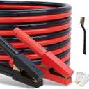 Heavy Duty Jumper Cables for Car Battery, 0 Gauge 30 Feet 1000AMP, Automotive Booster Cables for Jump Starting Dead or Weak Batteries, Suitable for 8L Gas & 6L Diesel, Carrying Bag Included