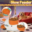 2 x Interactive Dog Treat Dispenser Toy & Slow Feeder Dog Bowls - Duck-Shaped Puzzle Toy for Mental Stimulation, Adjustable Food Outlet for Small to Medium Cats and Dogs
