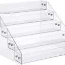 Tiered Spice Rack Acrylic, Spice Rack Shelf Seasoning Organizer for Countertop, Cabinet, Pantry, Kitchen Storage - 5 Tier (1PCS)