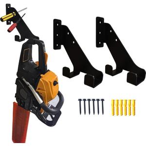 Chainsaw Holder, 2 Pack Wall Mounted Chainsaw Hanger, Garage Chainsaw Storage Rack, Hanging Yard Tools Garage Storage Shed Organizer Mounted Chainsaw Rack