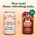 OLIPOP Prebiotic Soda Pop, Classic Root Beer, Pantry Pack Packed with Prebiotics, Fiber, and Botanicals, Gluten Free, GMO Free, 12oz (12-Cans) (EXP 11/18/26)