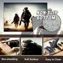 Shooting Game Rug Teen Boys Carpet with Battle Games Element Decoration Mat, War Game Rugs for Boys Bedroom Living Room Playroom, Non-Slip Children Gaming Area Rugs (Foursome, 60" x 40") (3'4" x 5' (Rectangular))