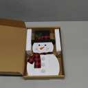 Christmas Decorations for Home LED Lighted Snowman Decor with Timer Farmhouse Merry Christmas Sign Wooden Rustic Red Plaid Scarf Tabletop Xmas Holiday Signs Party Indoor Room