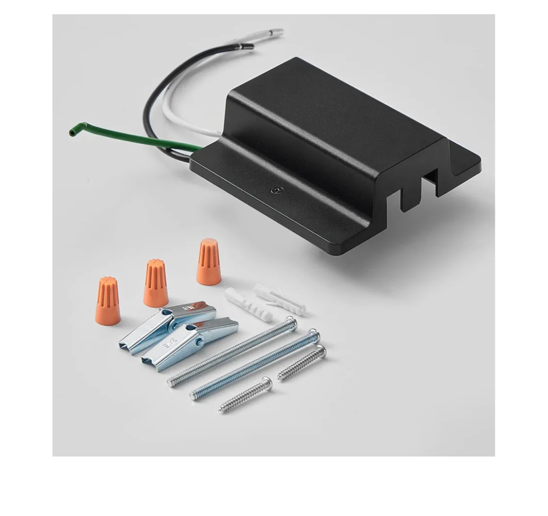 VANoopee H Track Floating Canopy Connector Black for Single Circuit H Type Rail, Cover Compatible With Halo System, LED Lighting Accessories Kit, Easy Install